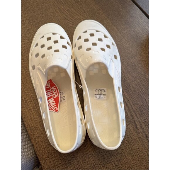 VANS  Marshmallow Slip On Slides Boat Water Shoes Size Mens 11 Rubber Waffle - Picture 5 of 6